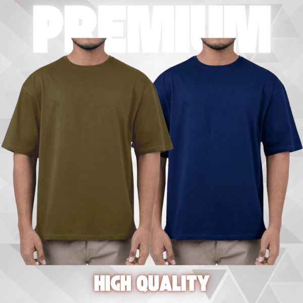 2 piece Premium Drop Shoulder Olive & Navy