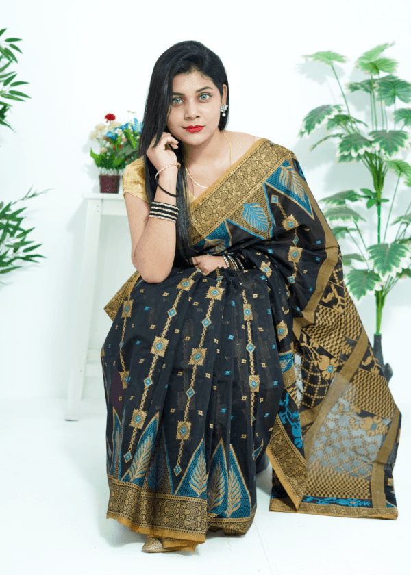 Tencel cotton Tater Saree (Premium) - Image 3