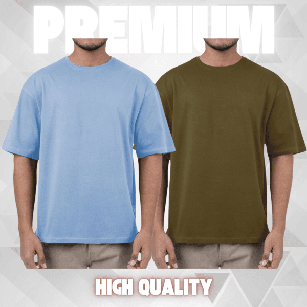 2 piece Premium Drop Shoulder Sky & Olive